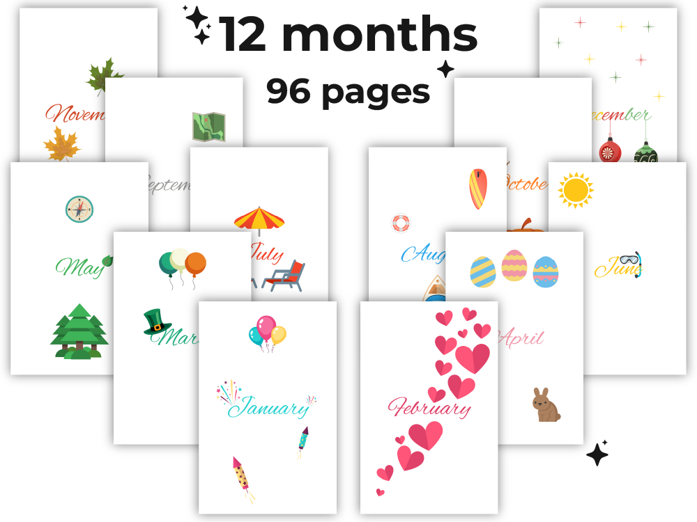 Monthly Printable Bullet Journal