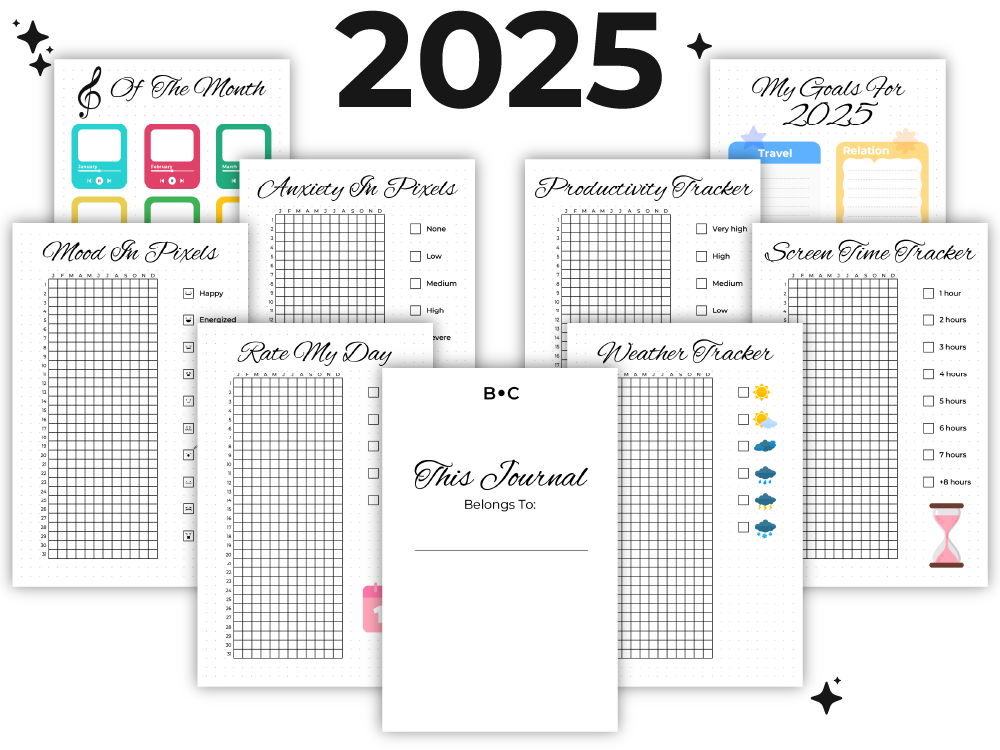 Yearly Printable Bullet Journal