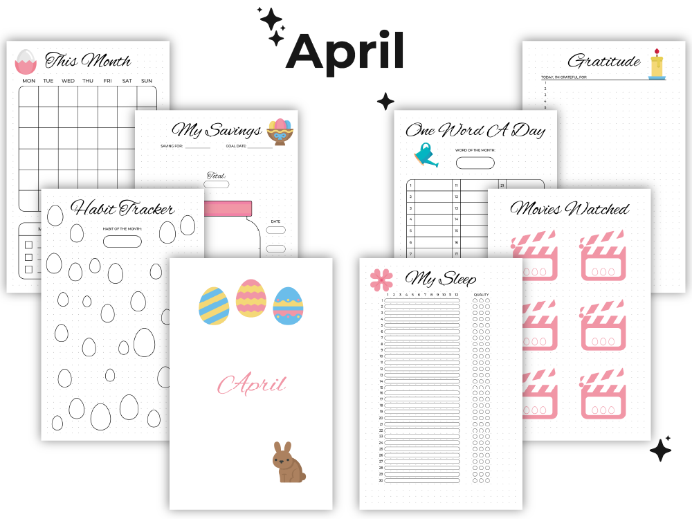 Monthly Printable Bullet Journal