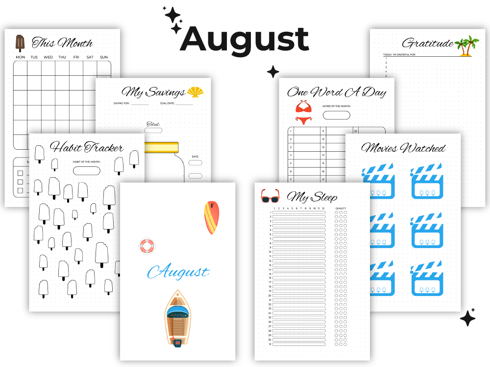 Monthly Printable Bullet Journal