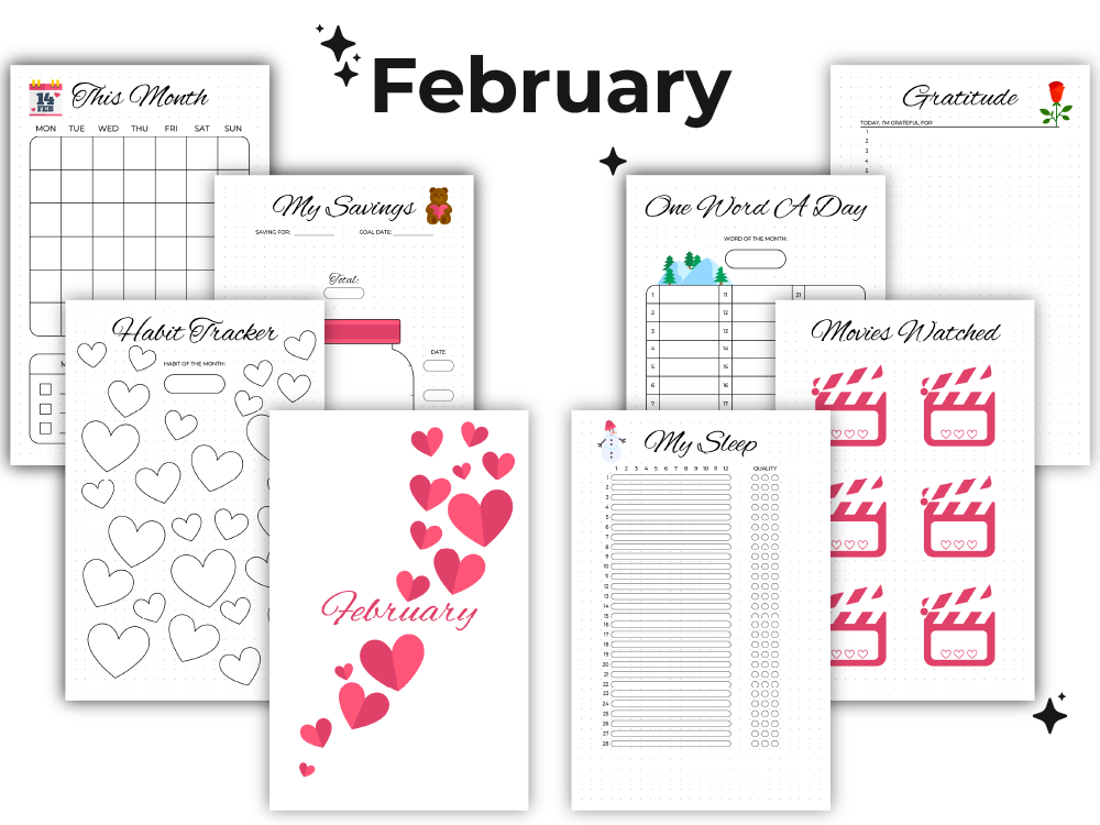 Monthly Printable Bullet Journal