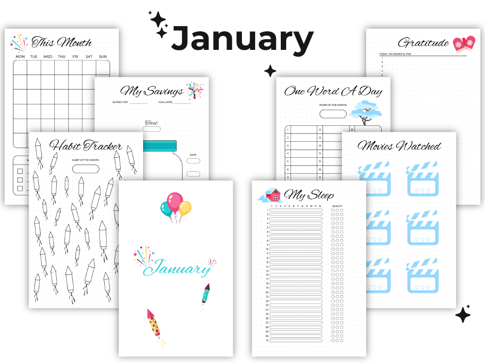 Monthly Printable Bullet Journal