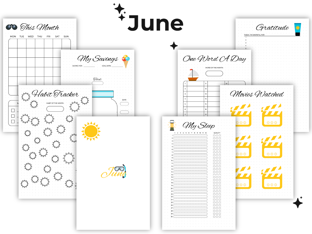 Monthly Printable Bullet Journal