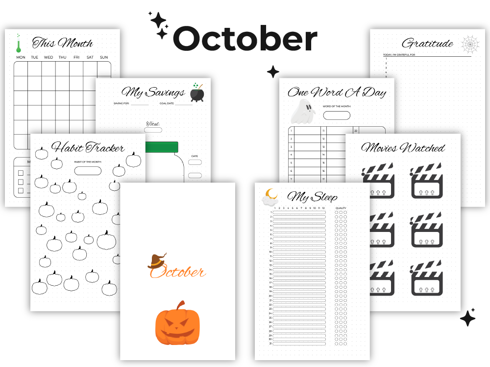 Monthly Printable Bullet Journal