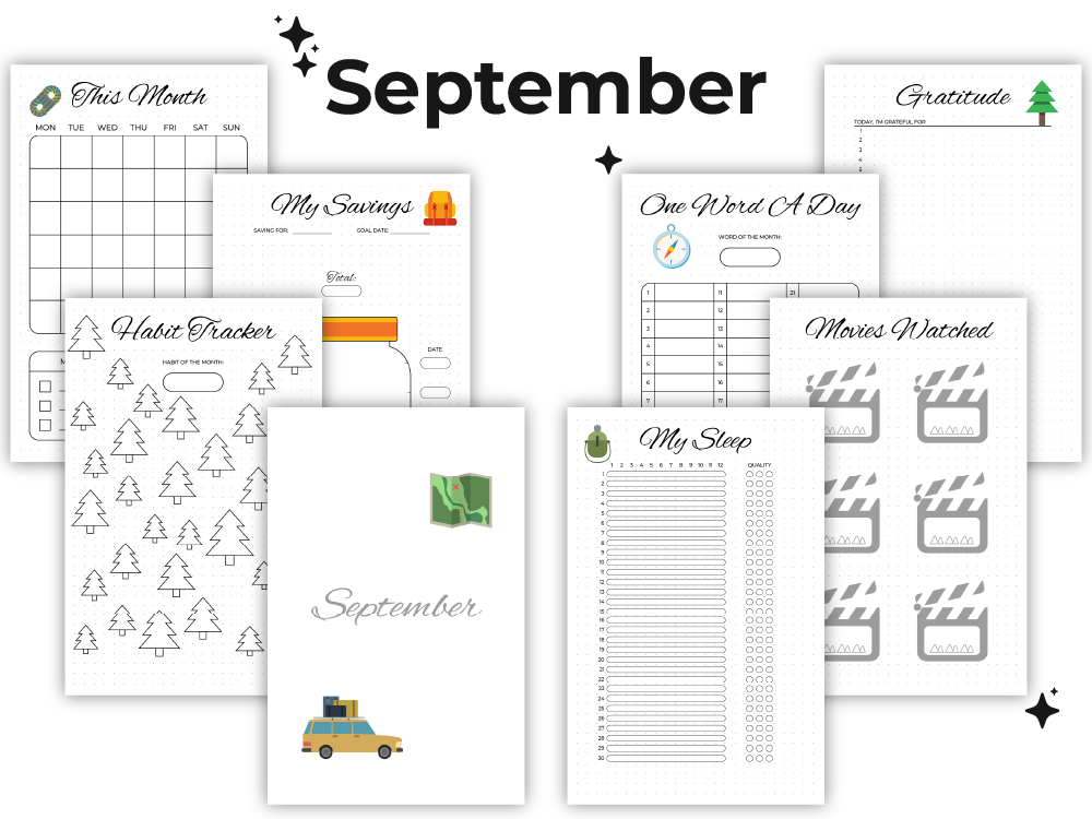 Monthly Printable Bullet Journal